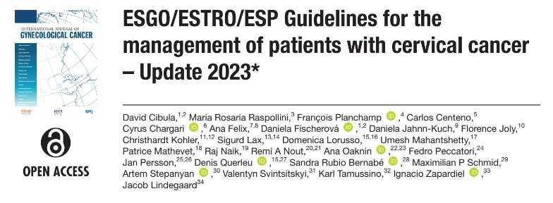 ESGO_ESTRO_ESP Guidelines for the management of patiens with cervical cancer - Update 2023